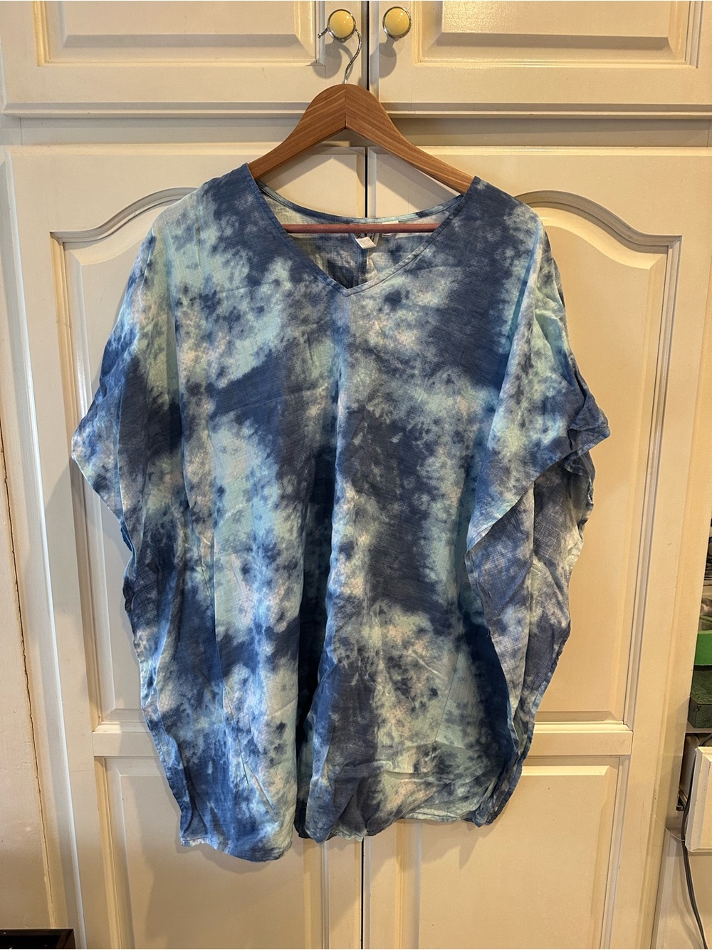 Roxy Blue Tie-Dye V-Neck Tunic